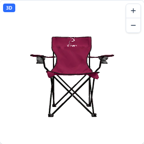 Folding Chair With Carrying Bag in Maroon